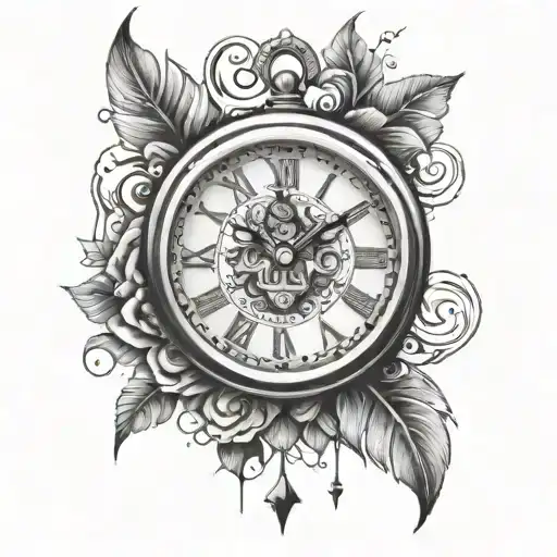 Clock With Blue Ticks