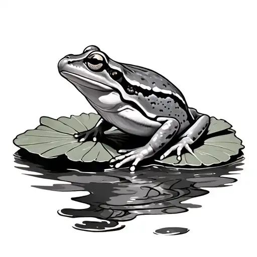 Frog On A Lily Pad