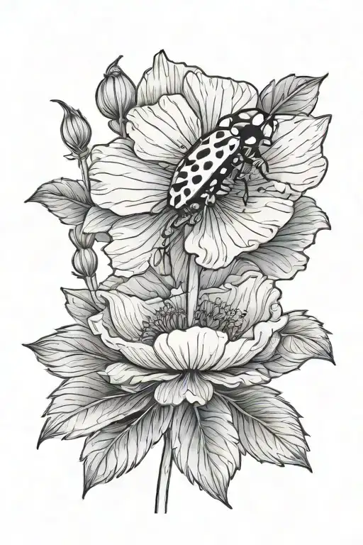 Ladybug On A Poppy Flower Small