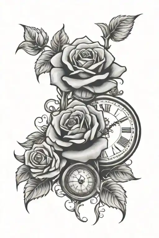 Rose And Clock