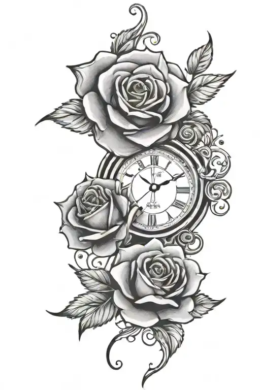 Rose And Clock