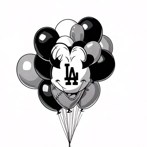 Disney Balloons Wrapped Around La Dodgers Logo