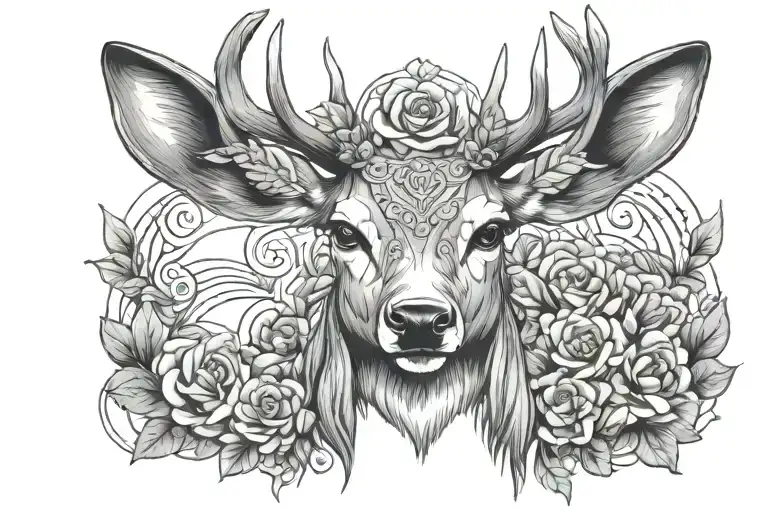 Deer Face And Croass