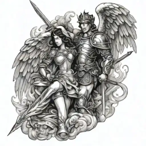 Warrior And Protection Angel