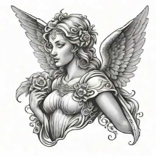 Guardian Angel With Beautfiul Face