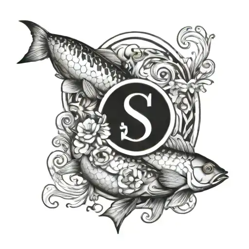 Pisces With The Letter S On My Cousin