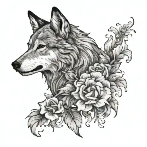 Half Wolf Head Flower Pup