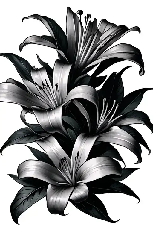 Lily And Lakspur Flower Hold