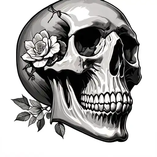 Skull Memorial Tattoo For My Brother