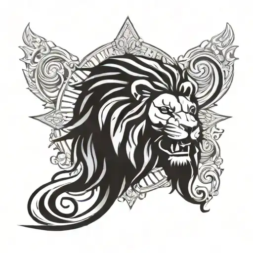 A Lion Head With The Emble Of Olympique De Marseille In The Front