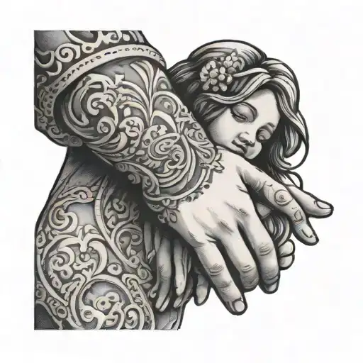 Mother Holding Hands