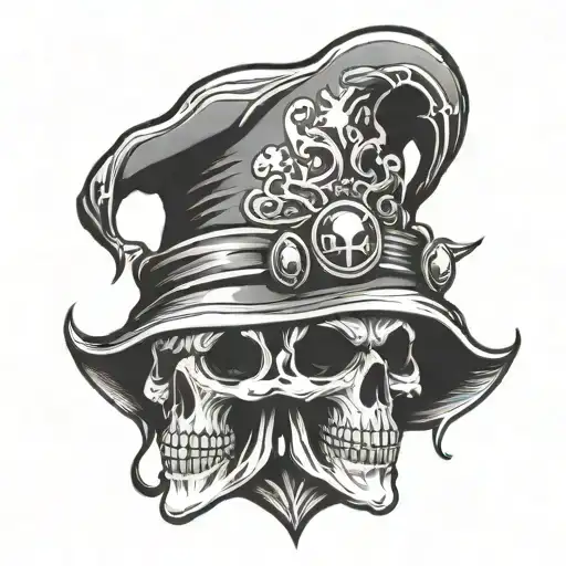 Jester Hat Skull Face