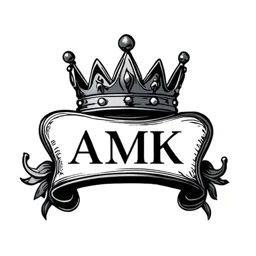 Crown With Amk Initials