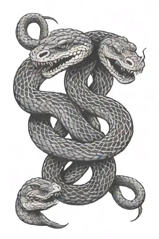 Snake Fighting Snake Intertwined