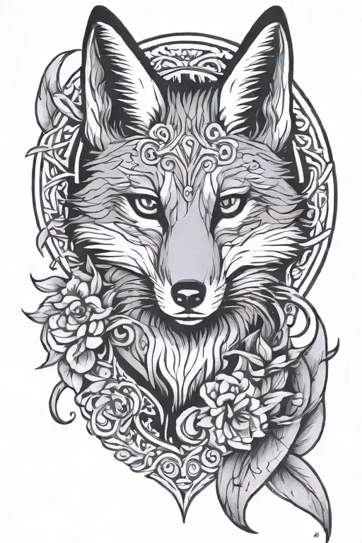 Fox With Kattana Neo Traditional