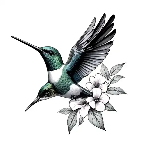 Hummingbird With Animal Jawbone
