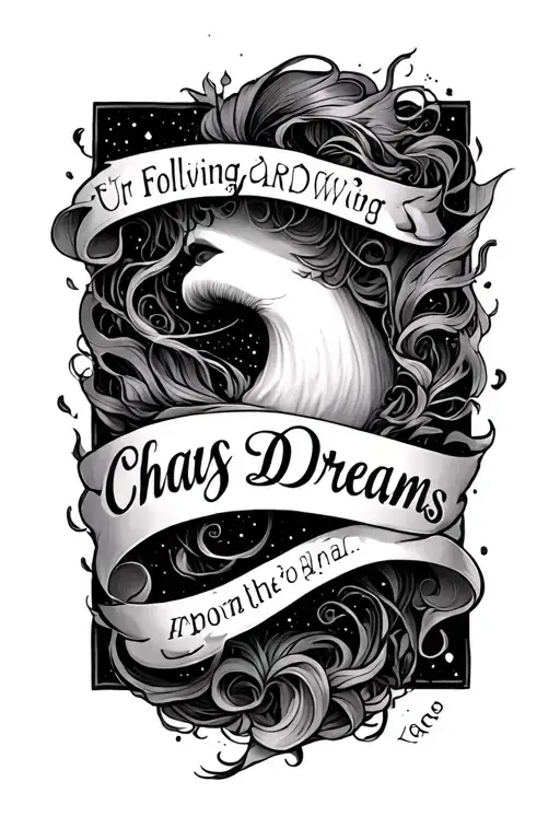 Chasing And Following Ur Dreams I Want Whole Forearm Front And Back With Words