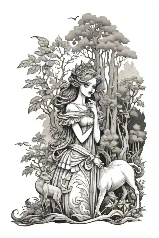 Princess Forest Scene