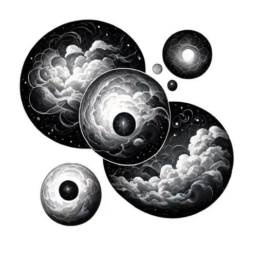 Circles And Semicircles In A Cloud Add More Circles And Make Them Smaller