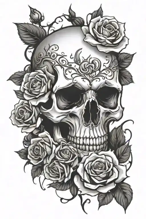 Skull And Roses