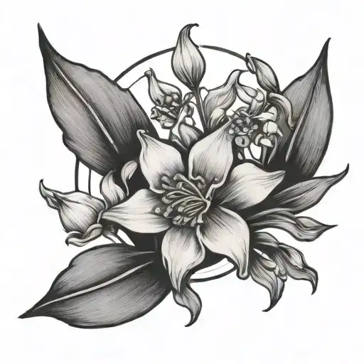 Lilly Of Valley And Daffodil Circle