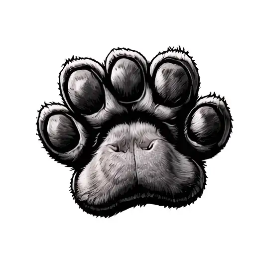 Bella Pitbull Dog Paw