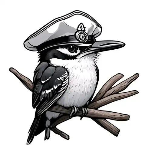 Kookaburra Wearing A Sailors Hat