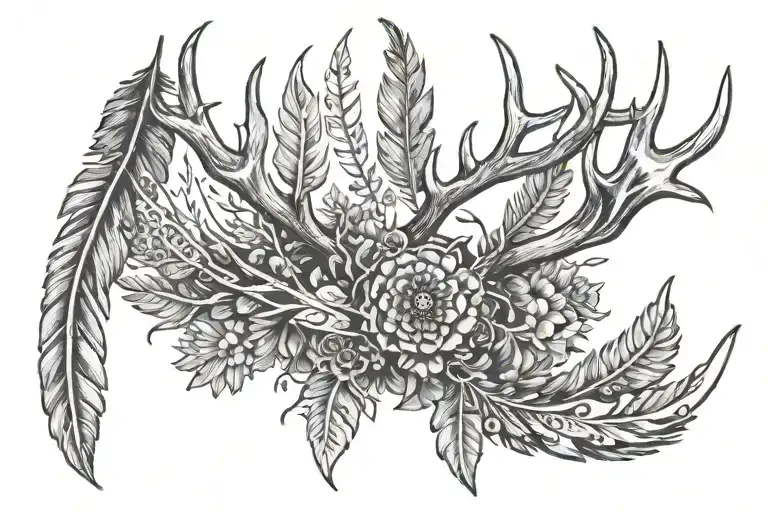 Antler And Feather