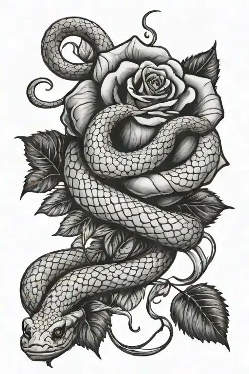Rose And Snake