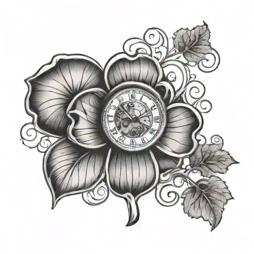 Shamrock With Clock Face Inside