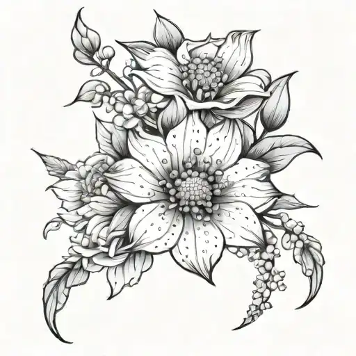 July Birth Flower With The Constellation For The Zodiac Shin Cancer