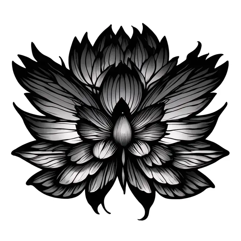 Lotus And Butterfly Wings Forming