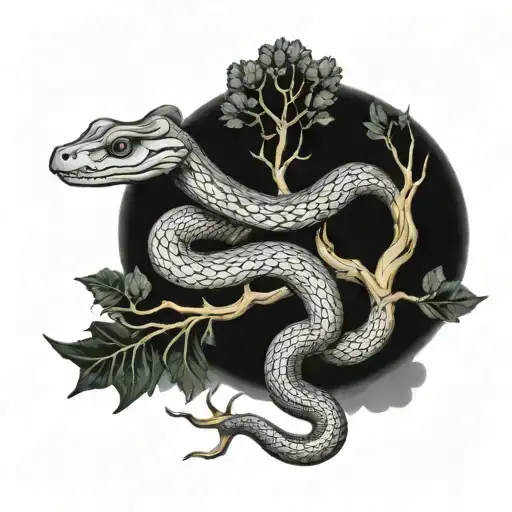 Snake And Tree