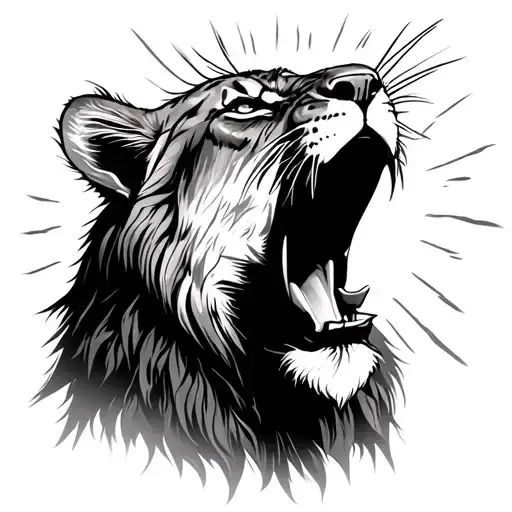 Lioness Yelling At The Sun Shining