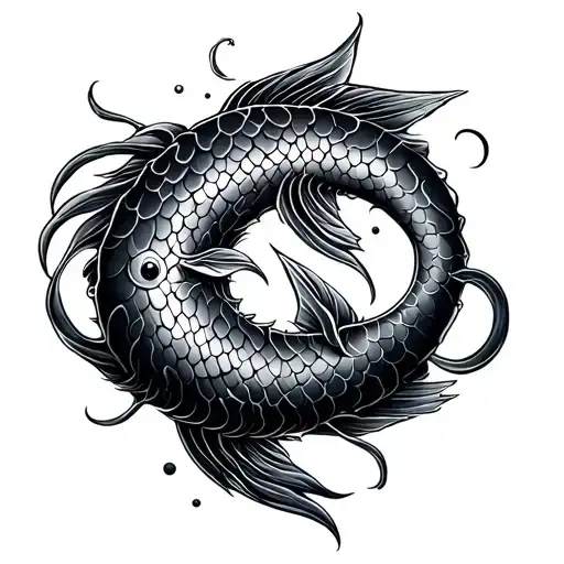 Pisces Symbol Combined With Cancer Symbol