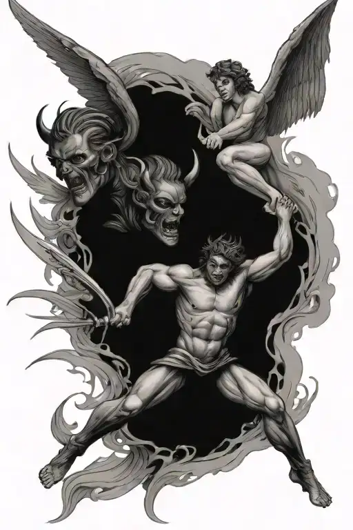 Angel Fight With Demon