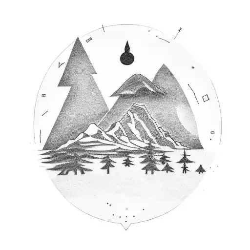 A Black And White Tattoo That Symbolizes The Distance Between Two States Kansas And Colorado