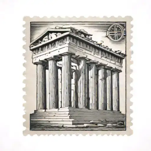 Parthenon Greece Postage Stamp