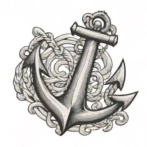 Anchor With Letters D And N Together