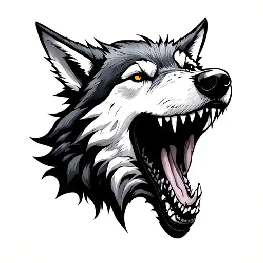 Wolf Bearing Teeth