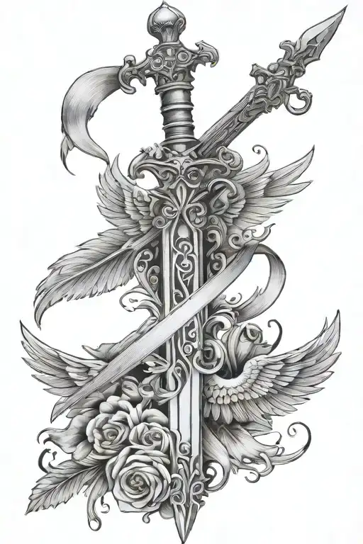Sword And Wings And Quill