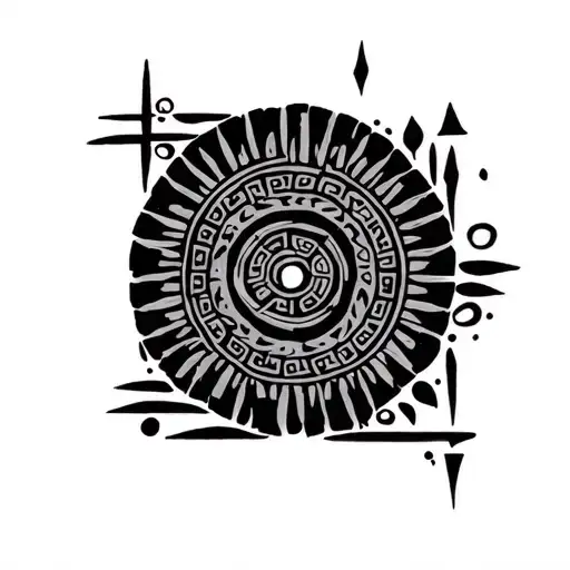 Simple Black Space Mayan Hieroglyphics Incorporated