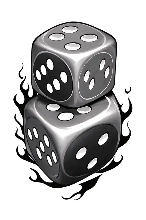 Dice Flames Life's