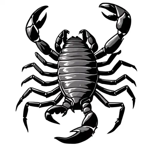 A Scorpion As A Symbol Of The Birth Month In A Minimalist Style