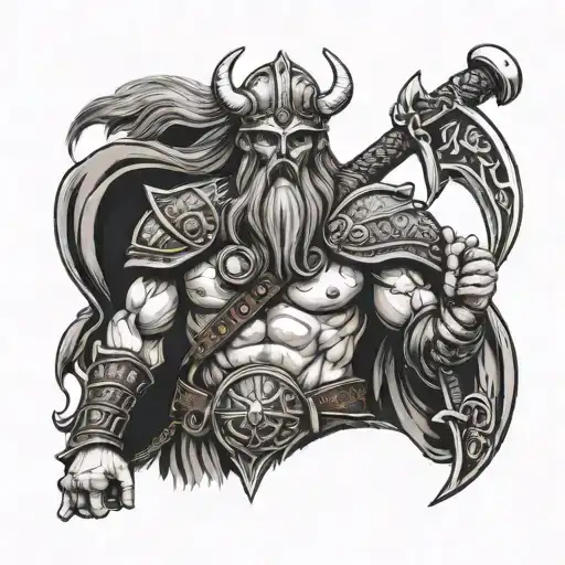 Undead Viking Warrior With Battle Axe