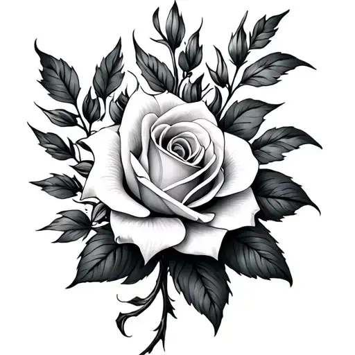 Rose And Lily Flower In Infinty Symbol