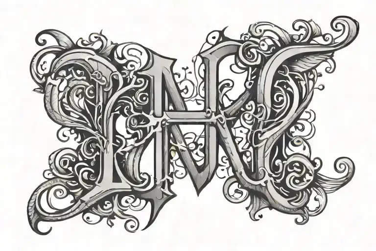 Letter H With Heartbeat Line