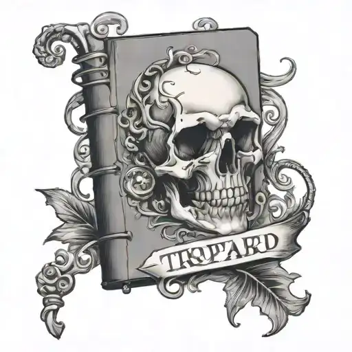 Note Book With Trop Tard Written Inside