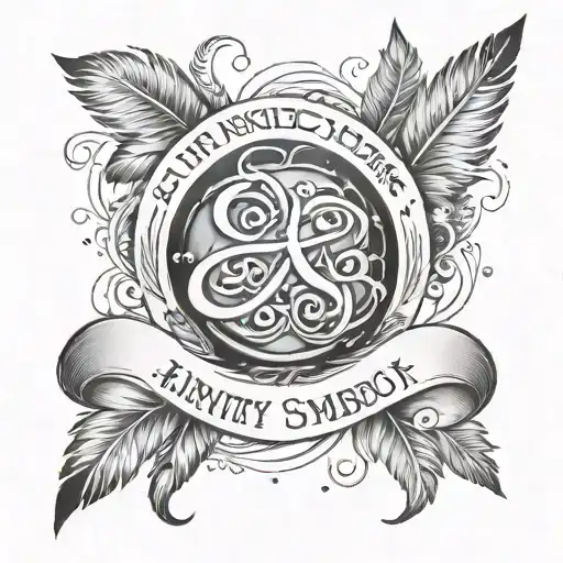 Infinity Symbol End With Feather And Name Annie
