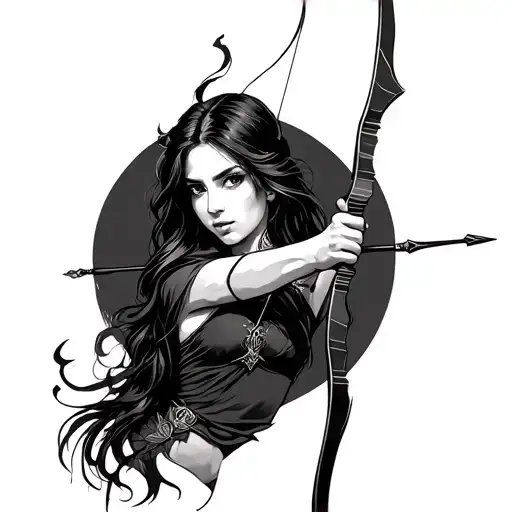 Woman With Bow And Arrow